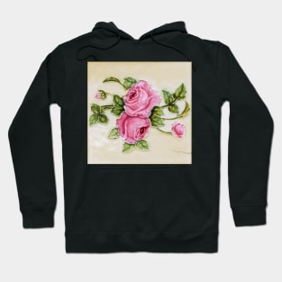 Pink Roses Victorian Wall Tile Hoodie